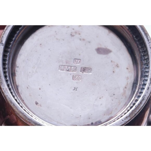 Silver-Plated Antique Creamer and Sugar Bowl, WMF, EP Silver Plated, Germany - Picture 8 of 8